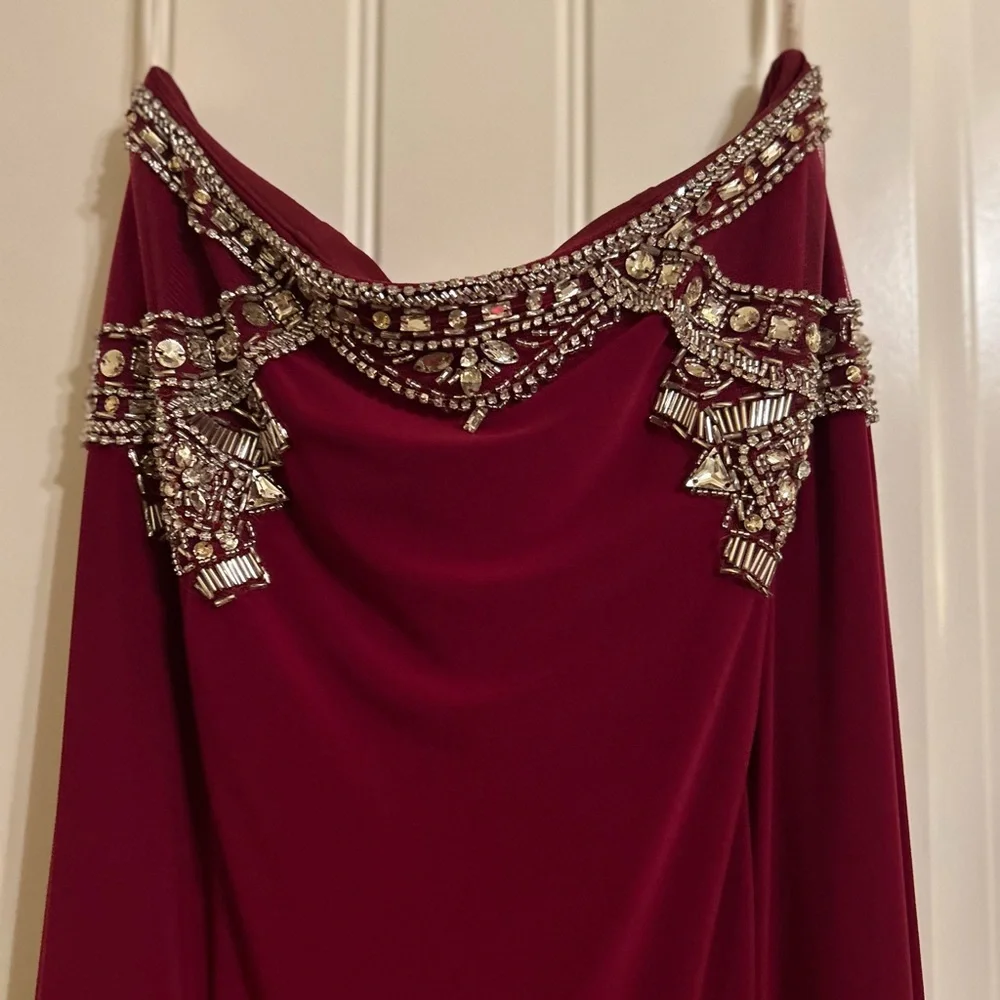 Rachel Allan Burgundy Two-Piece Prom Dress size 6 - Picture 11 of 16
